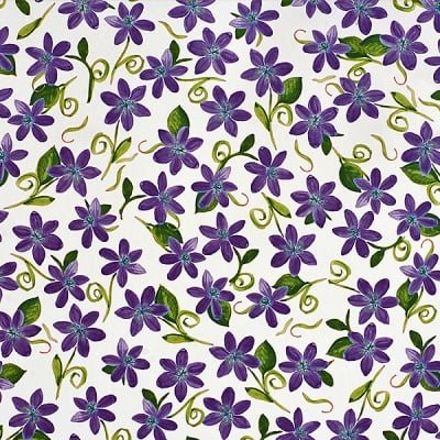 Варио картон, 300 g/m2, 50 x 70 cm, 1л, Цветя, сини