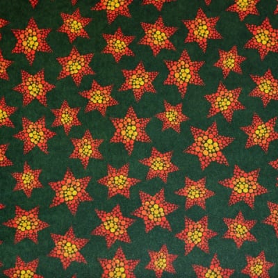 Варио картон, 300 g/m2, 50 x 70 cm, 1л, коледен звезди зелен