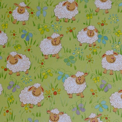 Варио картон, 300 g/m2, 50 x 70 cm, 1л, овчици на полянка