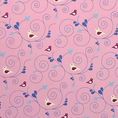 Варио картон, 300 g/m2, 50 x 70 cm, 1л, Птица в клони, розов