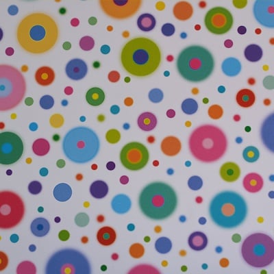 Варио картон, 300 g/m2, 50 x 70 cm, 1л, разноцветни кръгове
