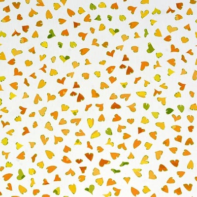 Варио картон, 300 g/m2, 50 x 70 cm, 1л, Танцуващи сърца, жълти