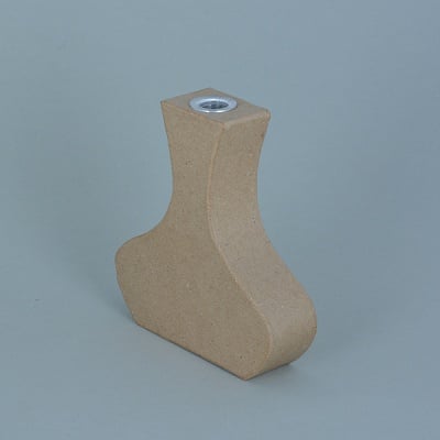 Ваза от папие маше с алуминиева вложка, форма А, 12,5 x 11,5 x 3 cm, 2 бр.