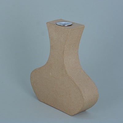 Ваза от папие маше с алуминиева вложка, форма A, 16,5 x 15 x 4 cm, 2 бр.