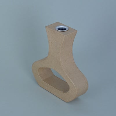 Ваза от папие маше с алуминиева вложка, форма A, 16,5 x 15 x 4cm, 2 бр.