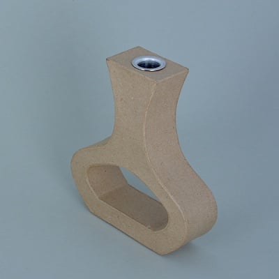 Ваза от папие маше с алуминиева вложка, форма A, 21,5 x 19,5 x 5 cm, 2 бр.