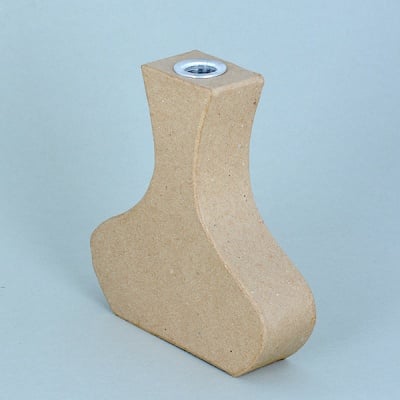 Ваза от папие маше с алуминиева вложка, форма A, 21,5 x 19,5 x 5 cm, 2 бр.