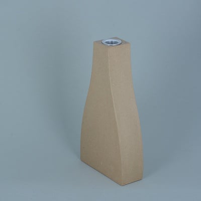 Ваза от папие маше с алуминиева вложка, форма B, 14 x 7,5 x 3 cm, 2 бр.