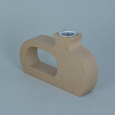 Ваза от папие маше с алуминиева вложка, форма B, 15,5 x 9,5 x 3 cm, 2 бр.