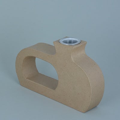 Ваза от папие маше с алуминиева вложка, форма B, 21 x 13 x 4 cm, 2 бр.