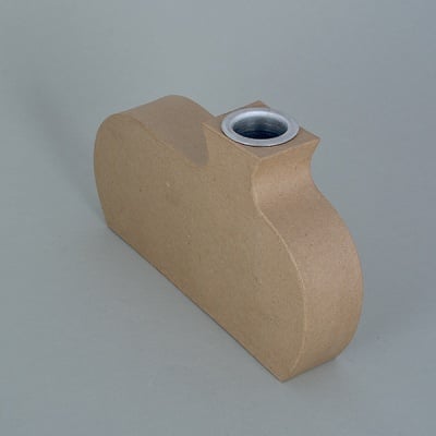 Ваза от папие маше с алуминиева вложка, форма B, 21 x 13 x 4 cm, 2 бр.