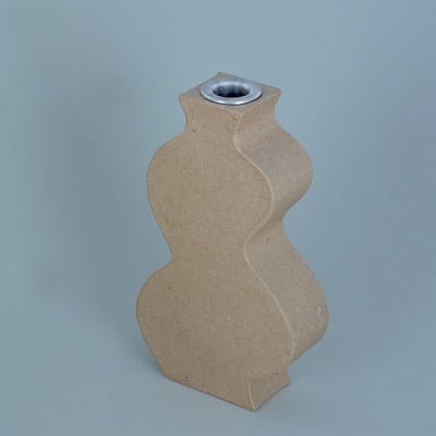 Ваза от папие маше с алуминиева вложка, форма D, 18,5 x 11 x 4 cm, 2 бр.