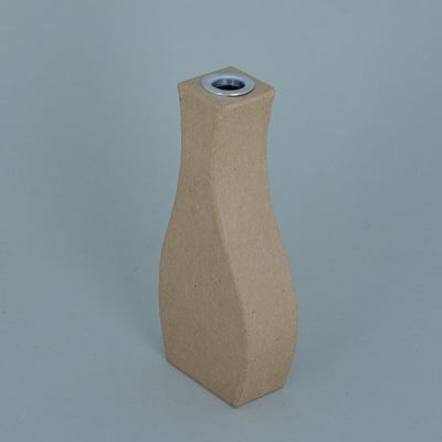 Ваза от папие маше с алуминиева вложка, форма E, 14,5 x 6,5 x 3 cm, 2 бр.