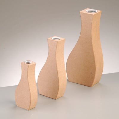 Ваза от папие маше с алуминиева вложка, форма E, 25 x 11,5 x 5 cm, 2