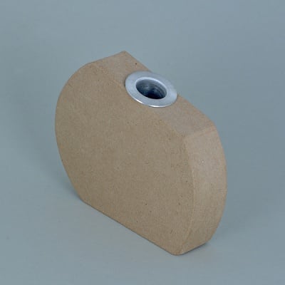 Ваза от папие маше с алуминиева вложка, форма F, 14 x 11 x 3 cm, 2 бр.