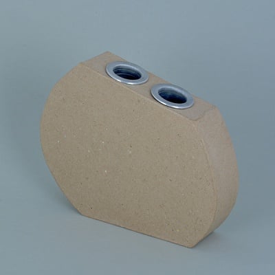 Ваза от папие маше с алуминиева вложка, форма  F, 18,5 x 14,5 x 4 cm, 3 бр.