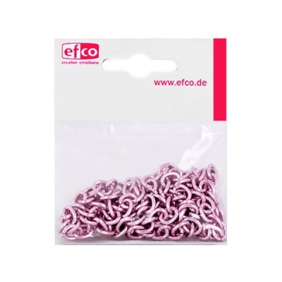 Верижка, плетка „Анкер“, едри звена, 8 x 1,2 mm, 1 m, розова