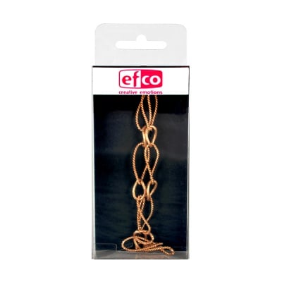 Верижка за бижу, овални елементи, 23 cm, 1 бр., позлатена