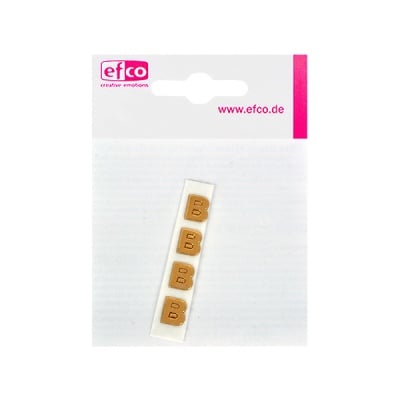 Восъчна декоративна фигура, буква, B, 8 mm, 4 бр., златисто гланц