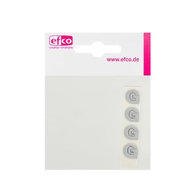 Восъчна декоративна фигура, буква, G, 8 mm, 4 бр., сребрист гланц