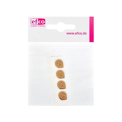 Восъчна декоративна фигура, буква, G, 8 mm, 4 бр., златисто гланц