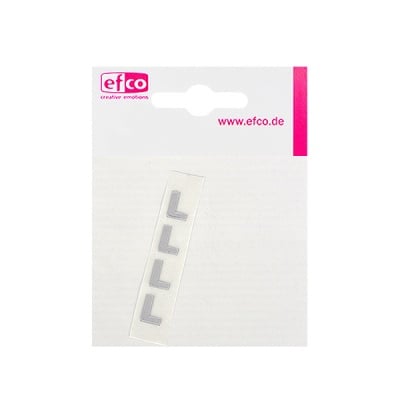 Восъчна декоративна фигура, буква, L, 8 mm, 4 бр., сребрист гланц