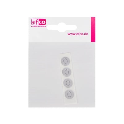 Восъчна декоративна фигура, буква, O, 8 mm, 4 бр., сребрист гланц