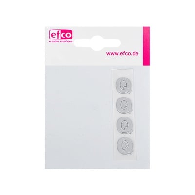 Восъчна декоративна фигура, буква, Q, 8 mm, 4 бр., сребрист гланц