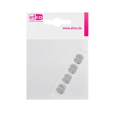 Восъчна декоративна фигура, буква, S, 8 mm, 4 бр., сребрист гланц