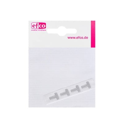 Восъчна декоративна фигура, буква, T, 8 mm, 4 бр., сребрист гланц