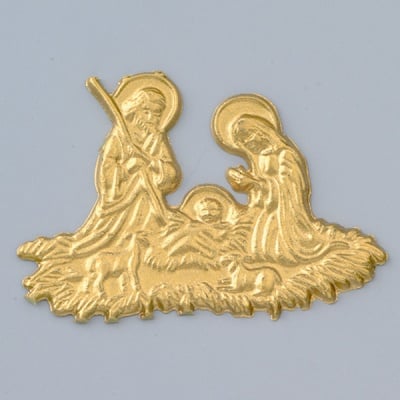 Восъчна декоративна фигура, Heilige Familie, 80 x 55 mm, 1 бр., златисто