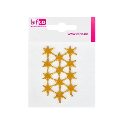 Восъчна декоративна фигура, Sterne плоски, 13 mm, 12 бр., златисто