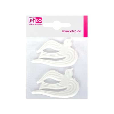 Восъчна декоративна фигура, Tauben, 55 x 30 mm, 2 бр., бял