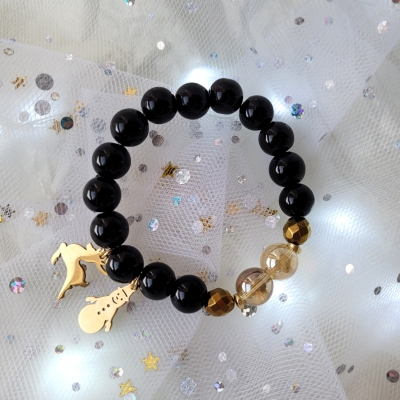 Гривна от естествени камъни - Silent Night ????