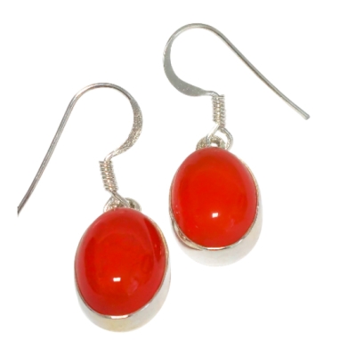 Обици Карнеол със Сребро 925