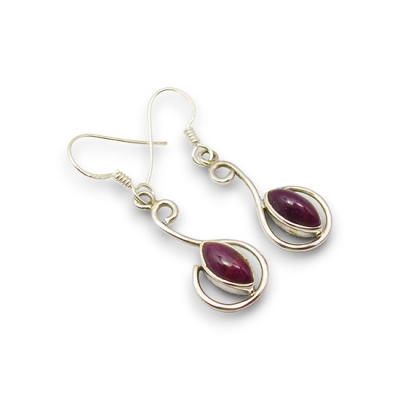 Обици Рубин със Сребро 925