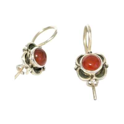 Обици Карнеол със Сребро 925