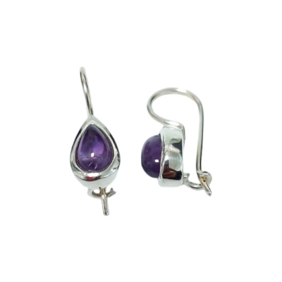 Обици Аметист със Сребро 925