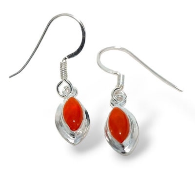 Обици Карнеол със Сребро 925