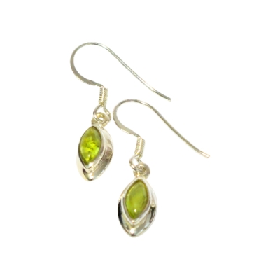 Обици Хризолит, Оливин, Перидот със Сребро 925