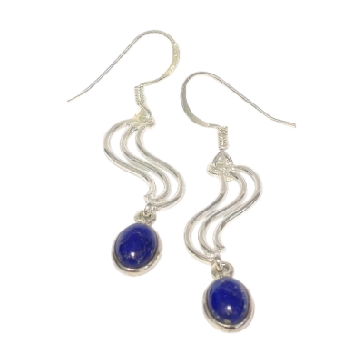 Обици Лазурит със Сребро 925