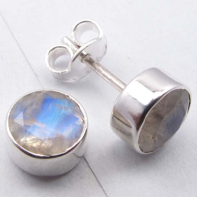 Обици Лунен Камък със Сребро 925