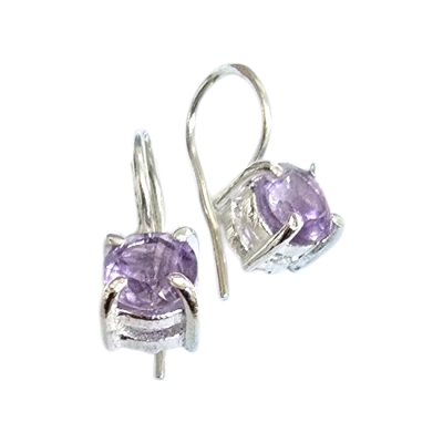 Обици Аметист със Сребро 925