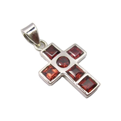 Медальон Гранат със Сребро 925