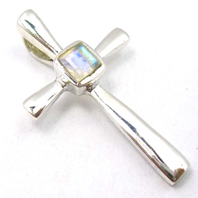 Медальон Лунен Камък със Сребро 925