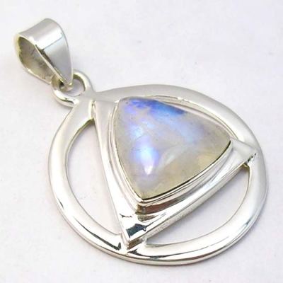 Медальон Лунен Камък със Сребро 925