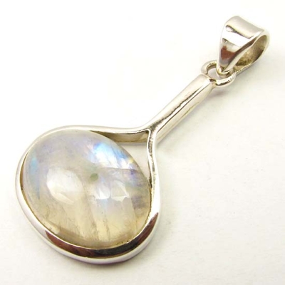 Медальон Лунен Камък със Сребро 925