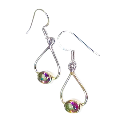 Обици "Мистик" Топаз със Сребро 925