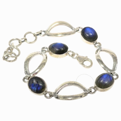 Гривна Лабрадорит, Спектролит със Сребро 925