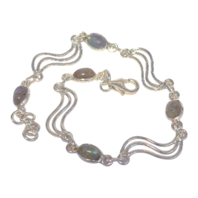 Гривна Лабрадорит, Спектролит със Сребро 925